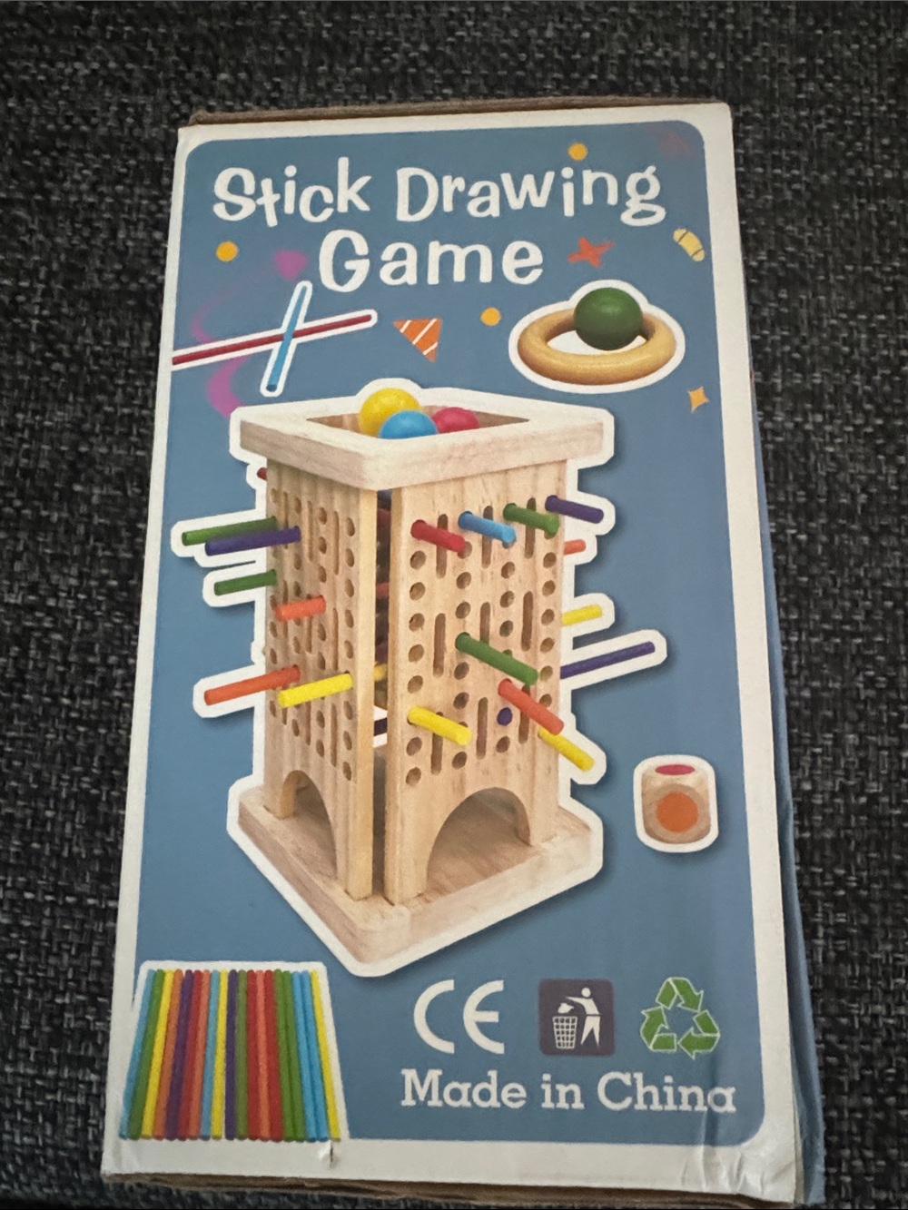 Stick Drawing Game - Multicolor Wooden Strategy Game